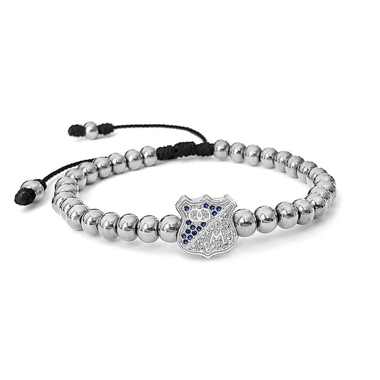 Pulsera Millonarios en Rodio Fila de Acero